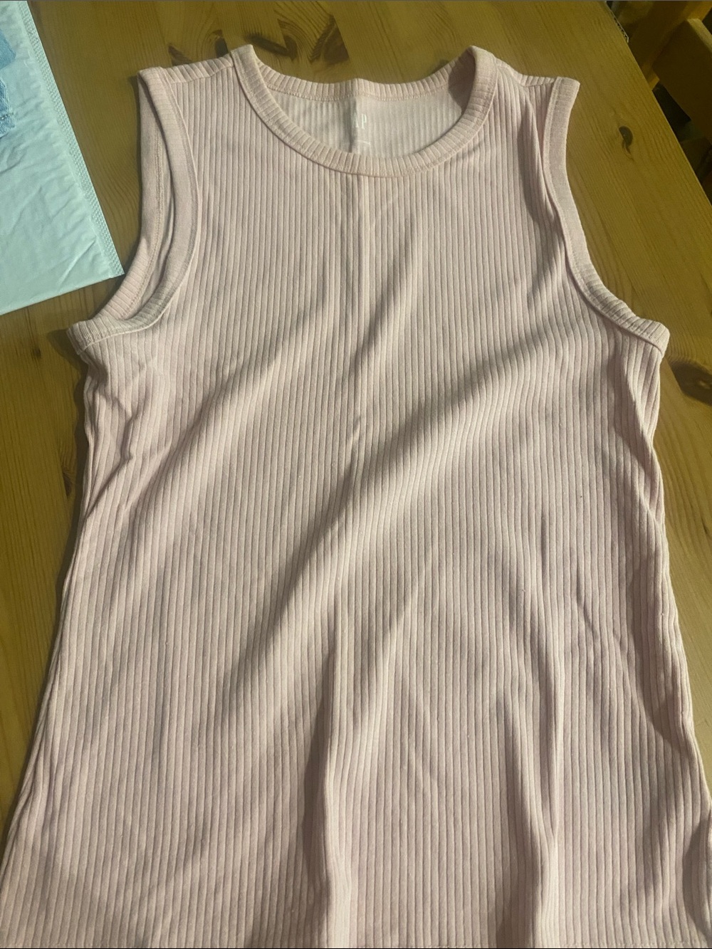 GAP Light Pink Ribbed Tank Top